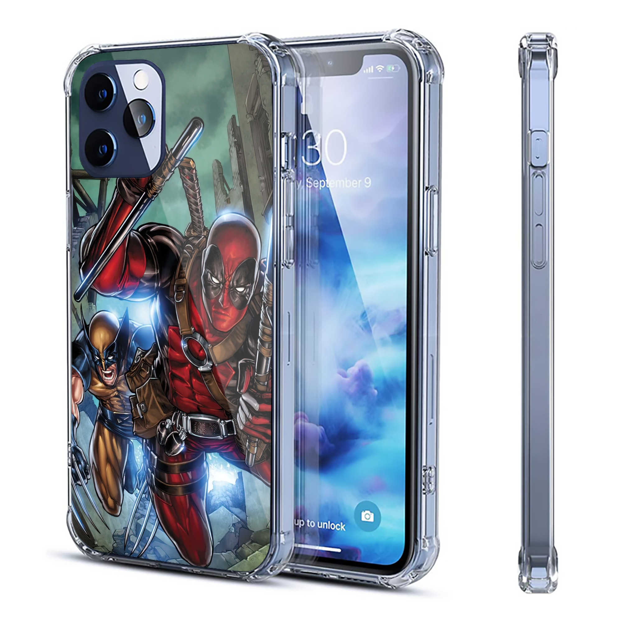（画像用） Deadpool デッドプール 【iPhone 12シリーズ対応】透明スマホケース（クリアソフトケース）